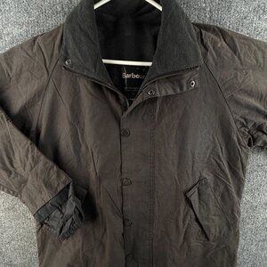 Barbour A215 Polarwax Beaulieu Waxed Jacket Men Full Zip Size 38 Fleece Lined